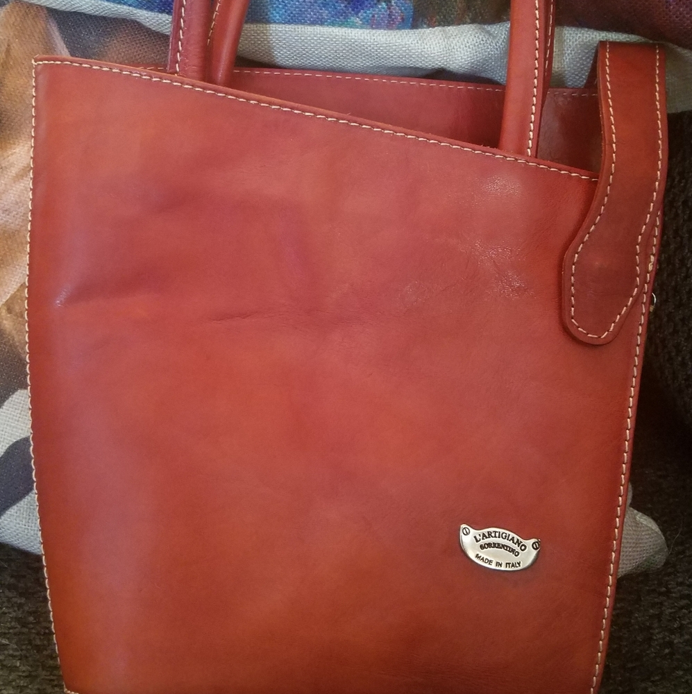 Gorgeous Rust all leather purse